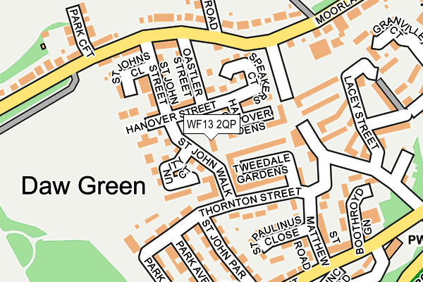 WF13 2QP map - OS OpenMap – Local (Ordnance Survey)