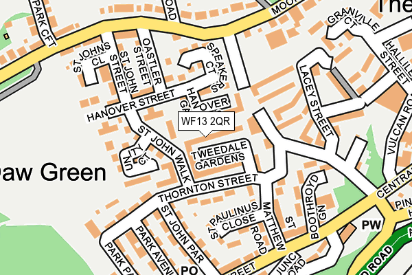 WF13 2QR map - OS OpenMap – Local (Ordnance Survey)