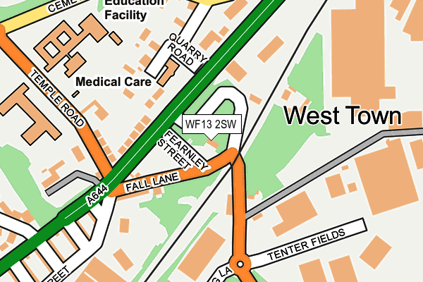 WF13 2SW map - OS OpenMap – Local (Ordnance Survey)