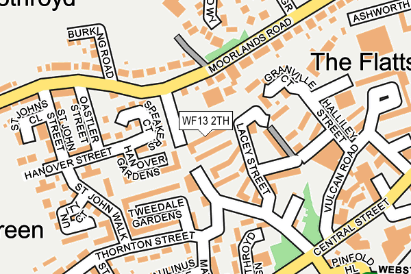 WF13 2TH map - OS OpenMap – Local (Ordnance Survey)