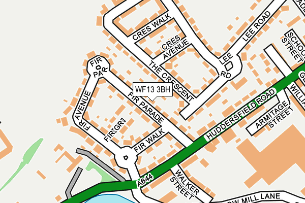 WF13 3BH map - OS OpenMap – Local (Ordnance Survey)