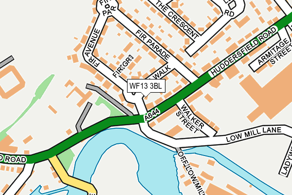 WF13 3BL map - OS OpenMap – Local (Ordnance Survey)