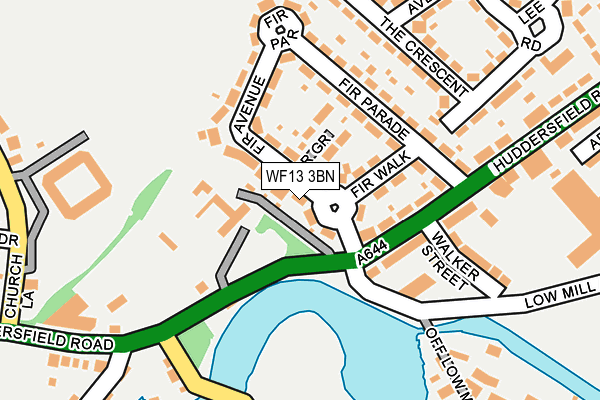 WF13 3BN map - OS OpenMap – Local (Ordnance Survey)