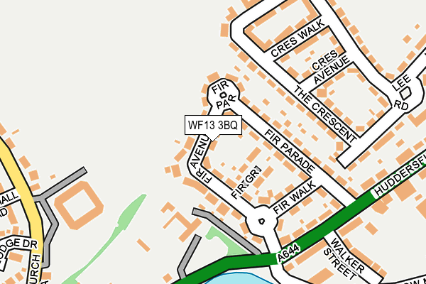 WF13 3BQ map - OS OpenMap – Local (Ordnance Survey)