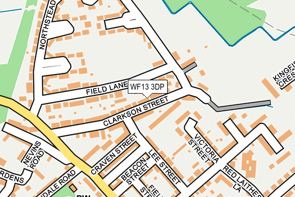 WF13 3DP map - OS OpenMap – Local (Ordnance Survey)