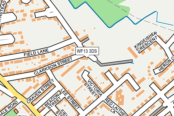 WF13 3DS map - OS OpenMap – Local (Ordnance Survey)
