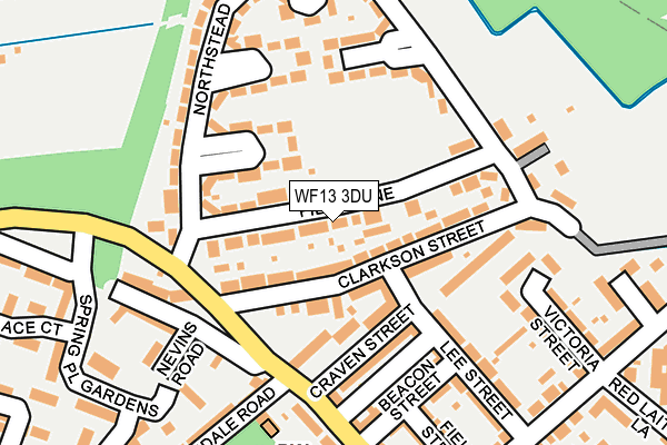 WF13 3DU map - OS OpenMap – Local (Ordnance Survey)