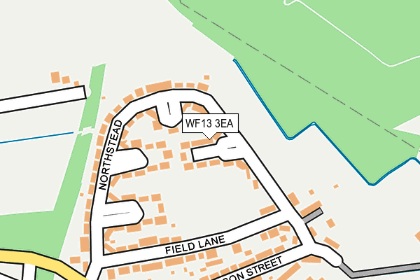 WF13 3EA map - OS OpenMap – Local (Ordnance Survey)