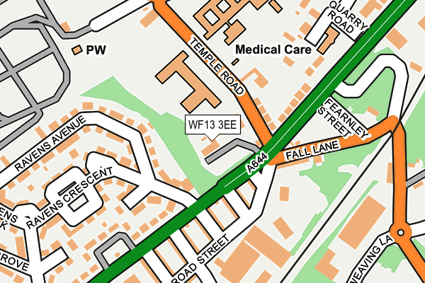 WF13 3EE map - OS OpenMap – Local (Ordnance Survey)