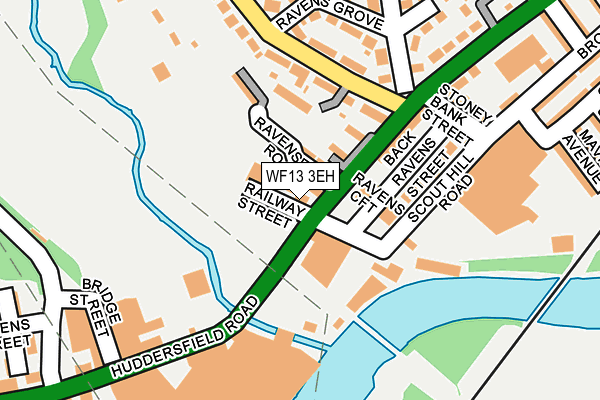 WF13 3EH map - OS OpenMap – Local (Ordnance Survey)