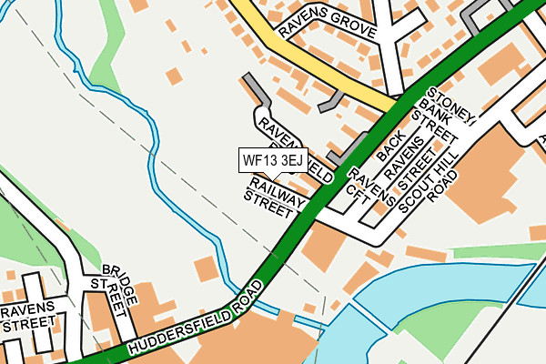 WF13 3EJ map - OS OpenMap – Local (Ordnance Survey)