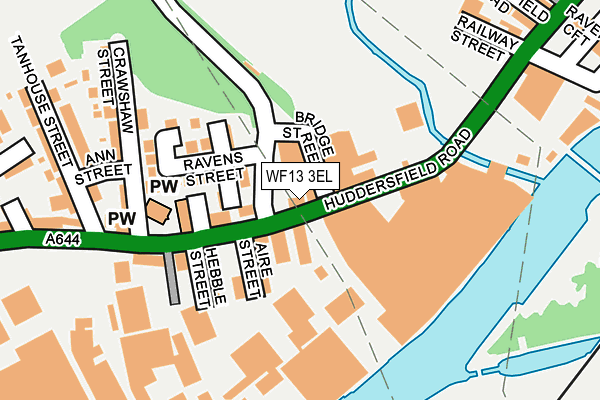 WF13 3EL map - OS OpenMap – Local (Ordnance Survey)