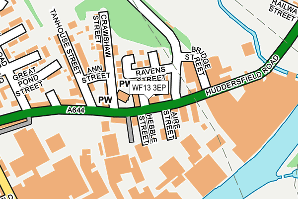 WF13 3EP map - OS OpenMap – Local (Ordnance Survey)