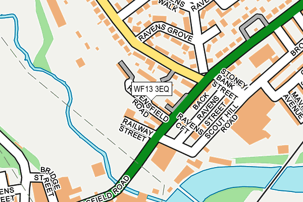 WF13 3EQ map - OS OpenMap – Local (Ordnance Survey)