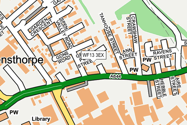 WF13 3EX map - OS OpenMap – Local (Ordnance Survey)