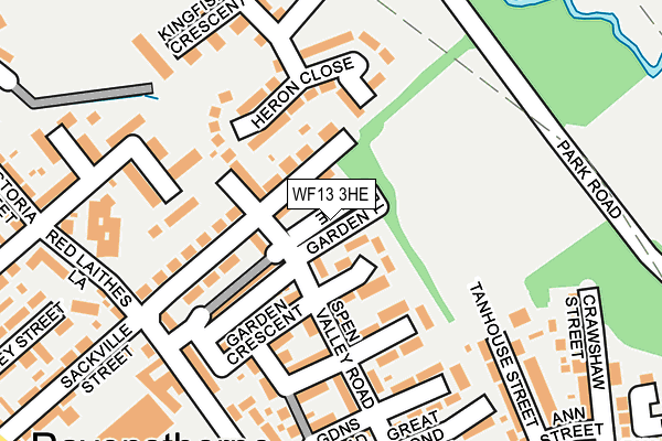 WF13 3HE map - OS OpenMap – Local (Ordnance Survey)