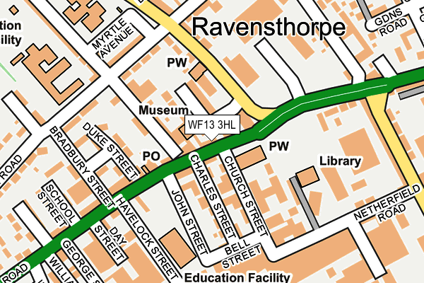 WF13 3HL map - OS OpenMap – Local (Ordnance Survey)