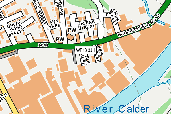 WF13 3JH map - OS OpenMap – Local (Ordnance Survey)