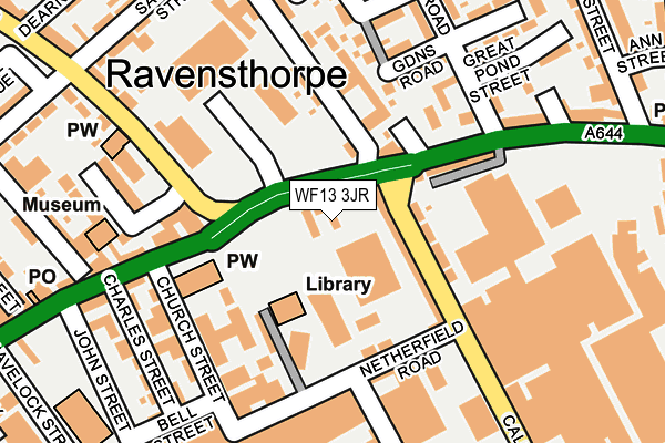 WF13 3JR map - OS OpenMap – Local (Ordnance Survey)