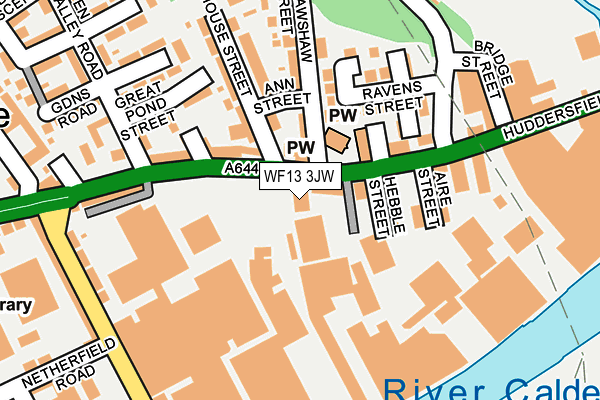 WF13 3JW map - OS OpenMap – Local (Ordnance Survey)