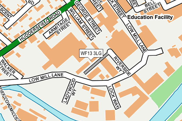 WF13 3LG map - OS OpenMap – Local (Ordnance Survey)