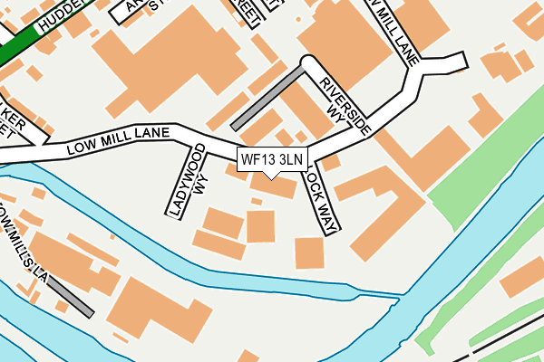 WF13 3LN map - OS OpenMap – Local (Ordnance Survey)