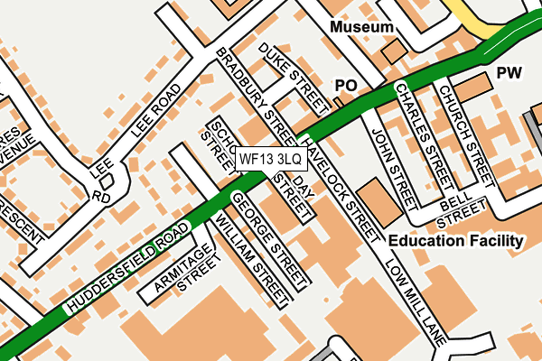 WF13 3LQ map - OS OpenMap – Local (Ordnance Survey)