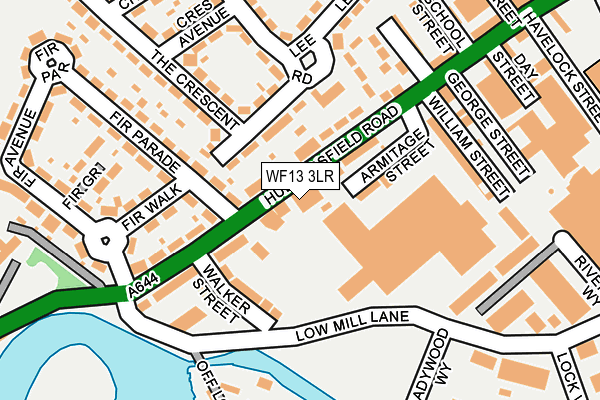 WF13 3LR map - OS OpenMap – Local (Ordnance Survey)