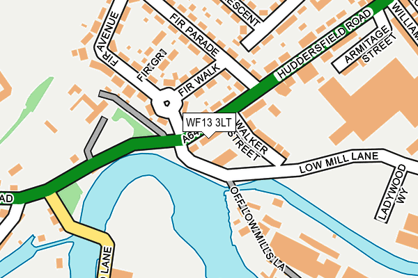 WF13 3LT map - OS OpenMap – Local (Ordnance Survey)
