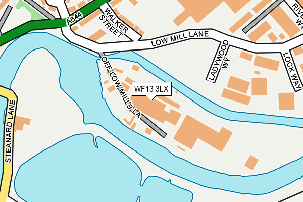 WF13 3LX map - OS OpenMap – Local (Ordnance Survey)