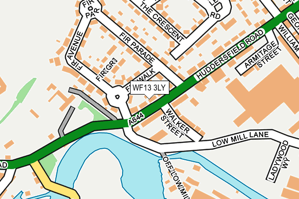 WF13 3LY map - OS OpenMap – Local (Ordnance Survey)