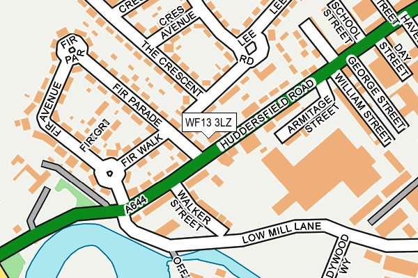 WF13 3LZ map - OS OpenMap – Local (Ordnance Survey)