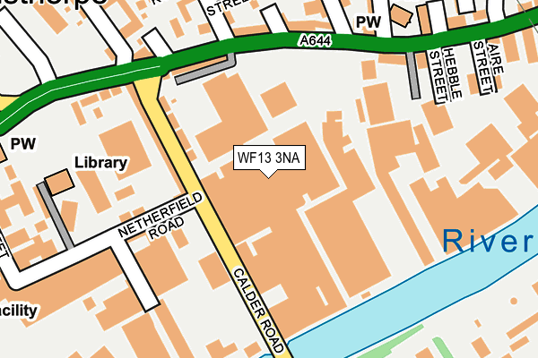 WF13 3NA map - OS OpenMap – Local (Ordnance Survey)