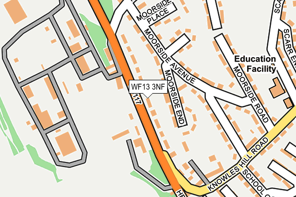 WF13 3NF map - OS OpenMap – Local (Ordnance Survey)