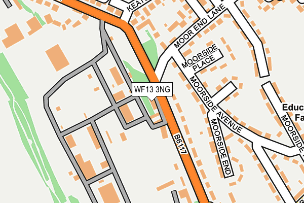 WF13 3NG map - OS OpenMap – Local (Ordnance Survey)
