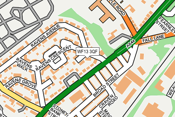 WF13 3QF map - OS OpenMap – Local (Ordnance Survey)