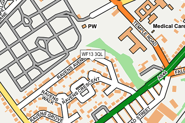 WF13 3QL map - OS OpenMap – Local (Ordnance Survey)