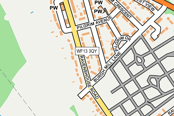 WF13 3QY map - OS OpenMap – Local (Ordnance Survey)