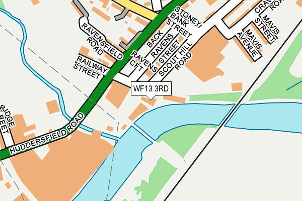 WF13 3RD map - OS OpenMap – Local (Ordnance Survey)