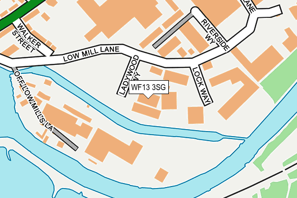 WF13 3SG map - OS OpenMap – Local (Ordnance Survey)
