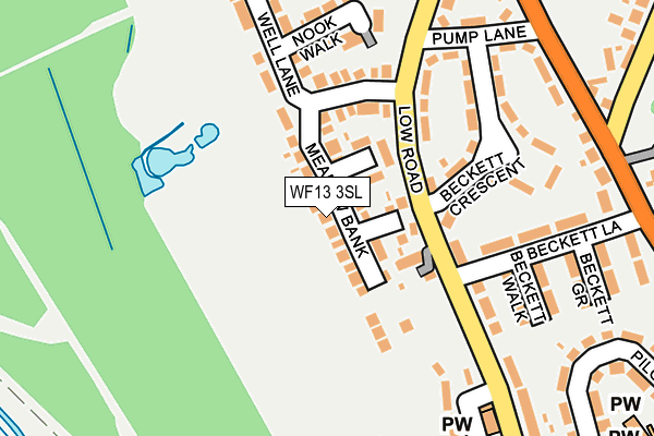WF13 3SL map - OS OpenMap – Local (Ordnance Survey)