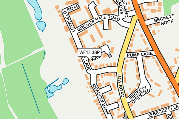 WF13 3SP map - OS OpenMap – Local (Ordnance Survey)