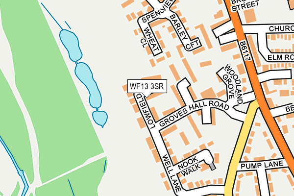 WF13 3SR map - OS OpenMap – Local (Ordnance Survey)