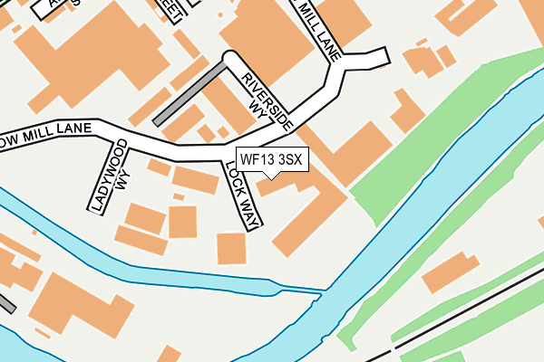 WF13 3SX map - OS OpenMap – Local (Ordnance Survey)
