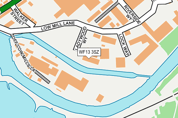 WF13 3SZ map - OS OpenMap – Local (Ordnance Survey)