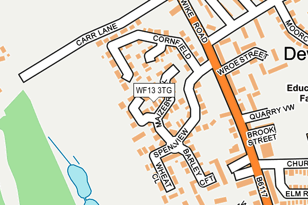 WF13 3TG map - OS OpenMap – Local (Ordnance Survey)