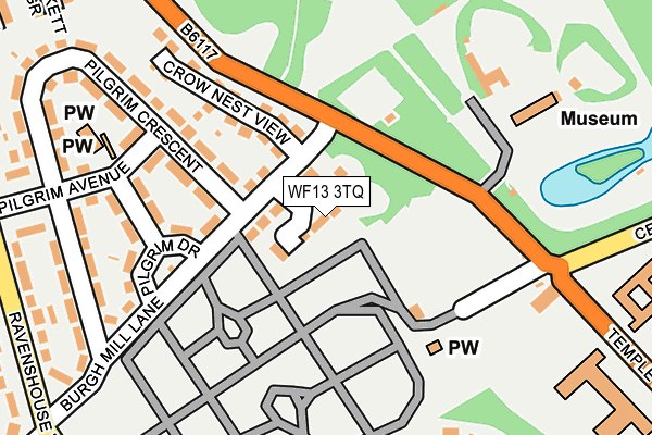 WF13 3TQ map - OS OpenMap – Local (Ordnance Survey)