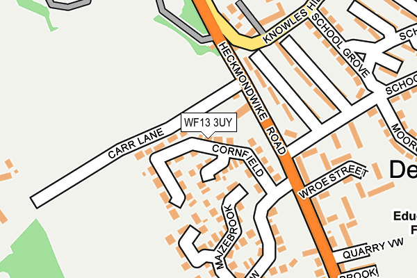 WF13 3UY map - OS OpenMap – Local (Ordnance Survey)