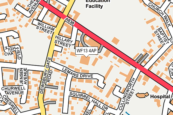WF13 4AP map - OS OpenMap – Local (Ordnance Survey)