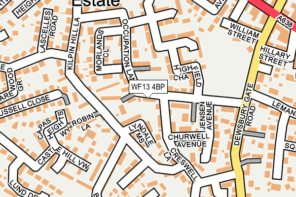WF13 4BP map - OS OpenMap – Local (Ordnance Survey)